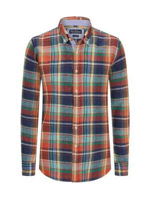 Linen-shirt-with-check-pattern