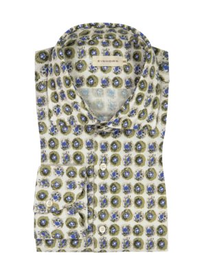 Hemd-aus-einem-Leinengemisch-mit-floralem-Allover-Print