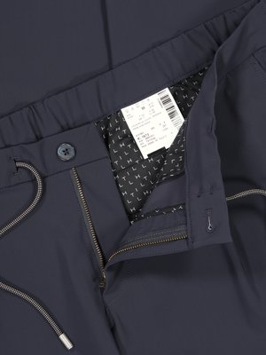 Kalhoty se skladem v pase a stahovací šňůrkou, materiál Bi-Strech 