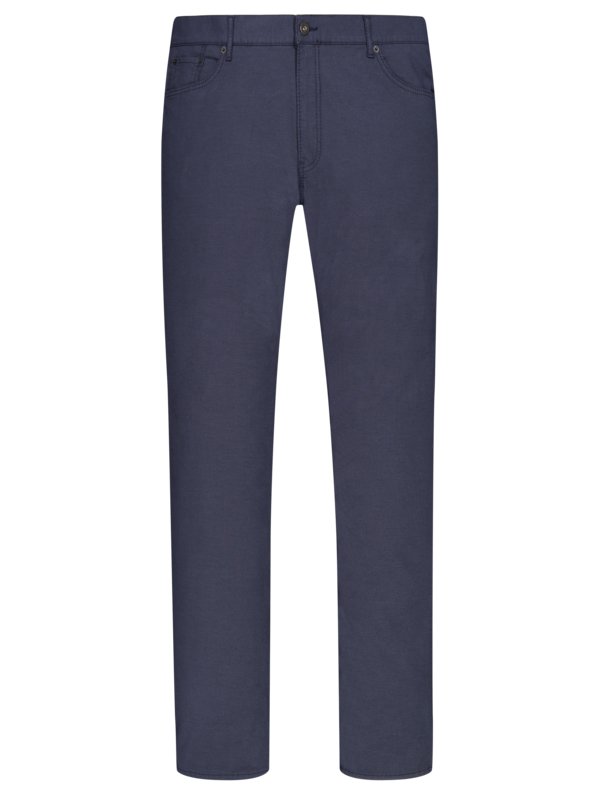 Brax, Kalhoty s pěti kapsami z jemné strukturované tkaniny, materiál Hi-Flex Modrá