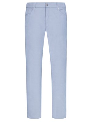 Five-pocket trousers in delicate textured fabric, Hi-Flex