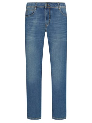 5-Pocket Jeans in leichter Qualität, Washed-Look