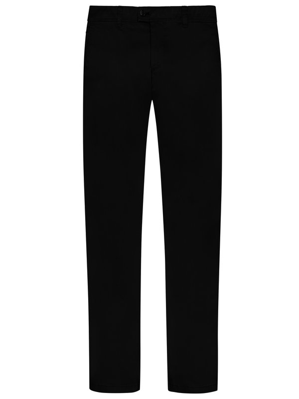 Levně Eurex, Lehké chino kalhoty s podílem strečových vláken, Jim S Černá
