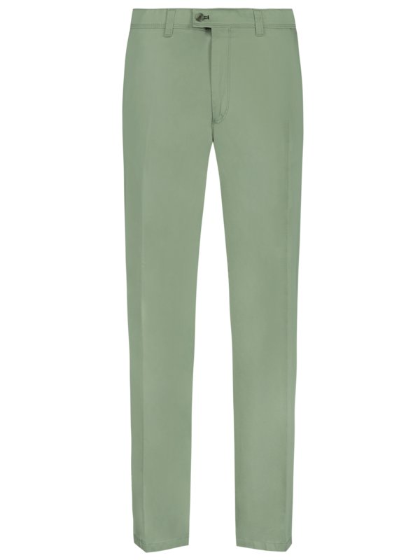 Levně Eurex, Lehké chino kalhoty s podílem strečových vláken, Jim S SvětleZelená