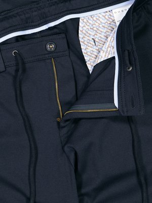 Chinos with stretch content and drawstring