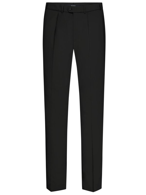 Levně Eurex, Business kalhoty Toni s podílem strečových vláken a záhybem v pase Černá