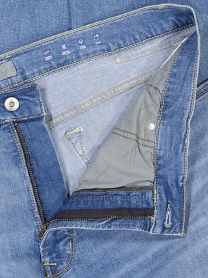 5-Pocket Jeans in Washed-Optik, Travel Comfort 