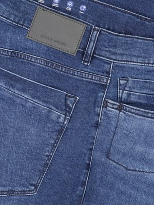 Five-pocket jeans in a washed look, Travel Comfort 