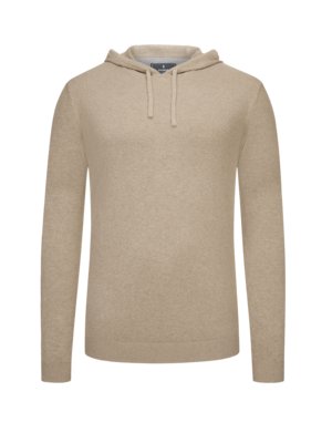 Hoodie made of lightweight cotton knit, extra long