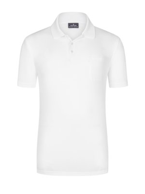 Polo shirt in a cotton blend with breast pocket
