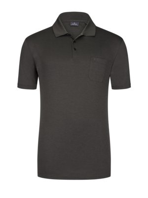 Polo shirt in a cotton blend with breast pocket