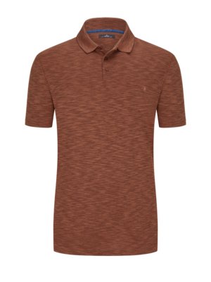 Polo shirt in a cotton blend in a mottled look