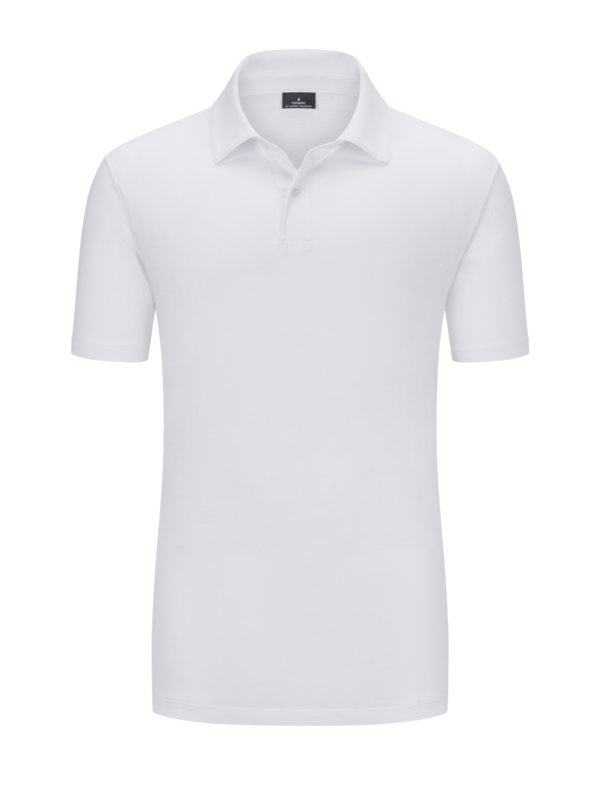 Levně Ragman, Polo tričko z lehkého žerzejového materiálu, pima cotton Bílá