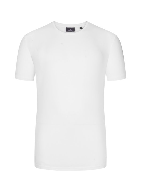 Levně Ragman, Žerzejové tričko z pima bavlny Bílá