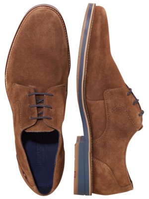 Suede business shoes in a Derby style