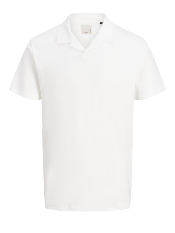 Levně Jack & Jones, Polo tričko s rozhalenkou Bílá