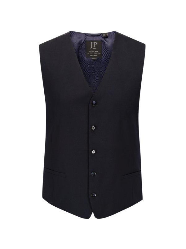 Levně Jp1880, Obleková vesta z materiálu Flexnamic® Modrá