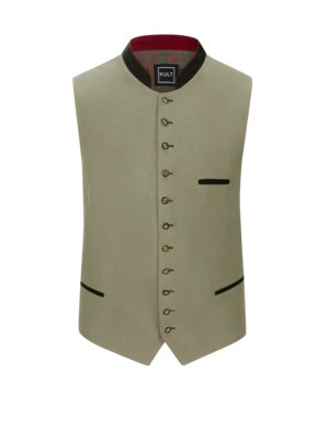 Traditional waistcoat in a cotton and linen blend