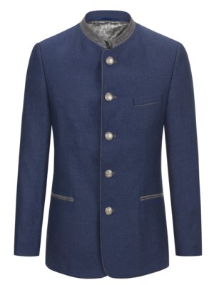 Jacket in pure new wool and silk