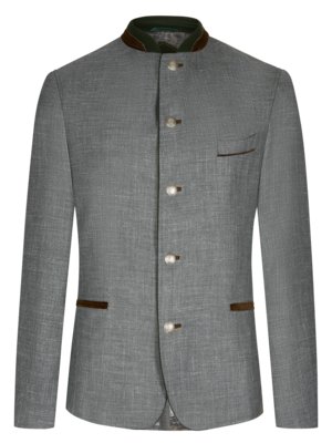 Jacket in a blend of new wool, silk and linen 