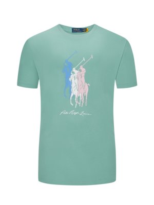 T-Shirt-mit-großem-Polo-Reiter-Druck-