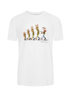 T-Shirt mit Stretchanteil und Lucky Luke-Print