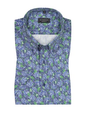 Comfort Fit, Kurzarmhemd mit Allover-Print, Green Level High 