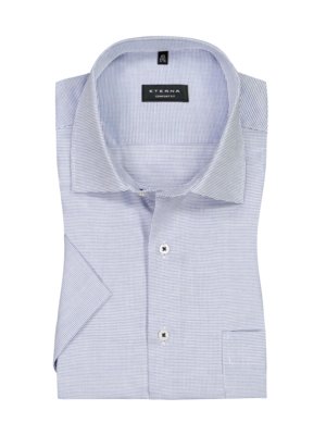 Short-sleeved shirt with fine pattern, Comfort Fit 