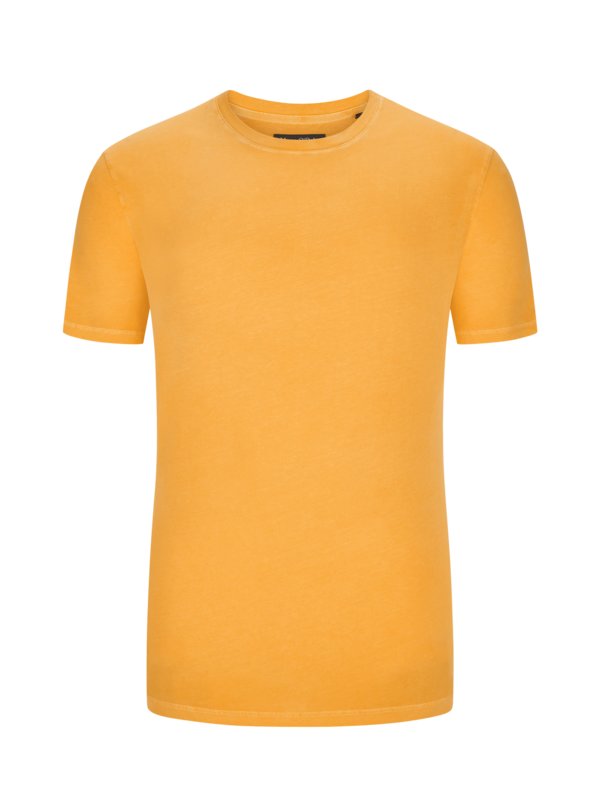 Levně Marc O'Polo, Tričko z bavlny v sepraném vzhledu Oranžový