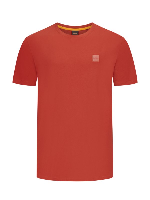 Levně Boss Orange, Tričko z bavlny s pogumovaným emblémem loga Bourdeaux