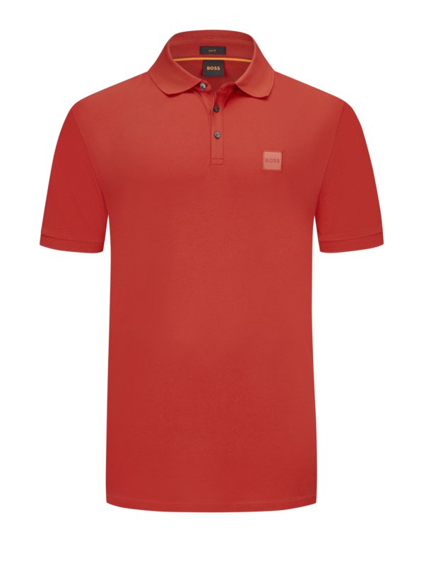 Levně Boss Orange, Polo tričko s podílem strečových vláken Bourdeaux