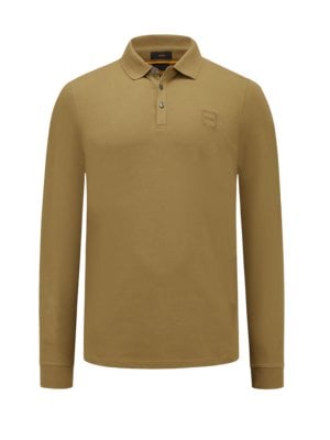 Long sleeve polo shirt with stretch
