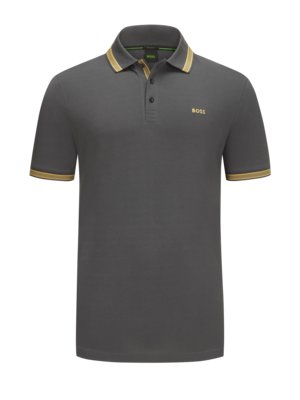 Polo shirt Piquê with contrasting stripes on the collar 