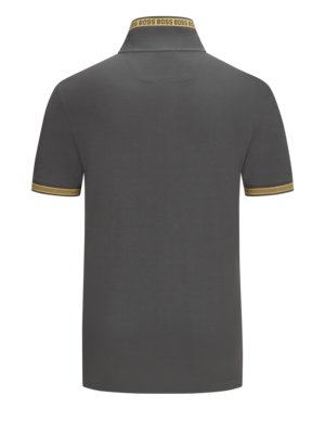Poloshirt-in-Piqué-Qualität-mit-Label-Stickerei,-Regular-Fit