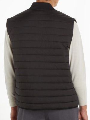 Quilted gilet with logo patch 