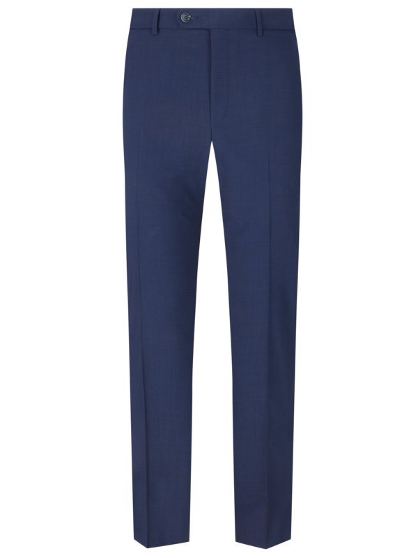 Levně Digel, Business kalhoty ze střižní vlny s podílem strečových vláken Modrá