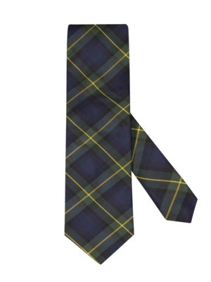 Silk-tie-with-checked-pattern