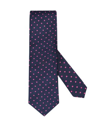 Silk tie with dot pattern