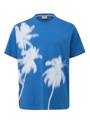T-shirt with palm print, extra long 