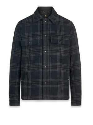 Wool jacket with glen check pattern 