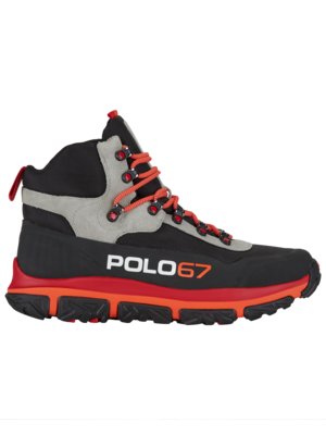 High-Top Trekking-Boots mit Label-Print