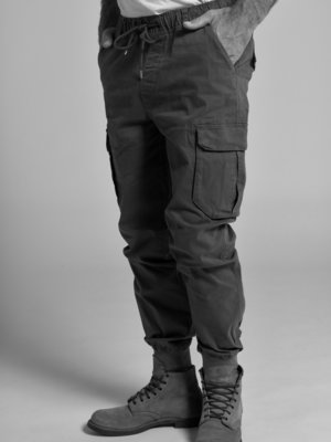 Chino kalhoty s cargo kapsami, streč