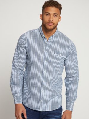 Shirt-in-a-striped-design-with-breast-pocket