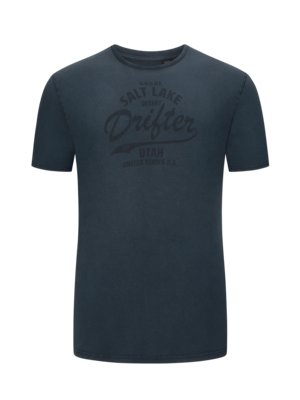T-shirt with front print in a washed look
