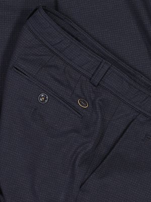 Chinos with micro pattern and stretch, Flexcity