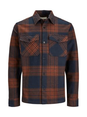 Overshirt with glen check pattern