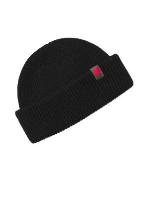 Knitted woollen hat with logo flag, R.D.D. 