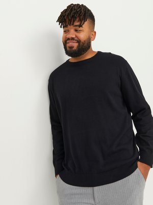 Round-neck sweater in lightweight cotton 