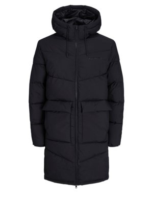 Long parka in a ripstop design, water-repellent