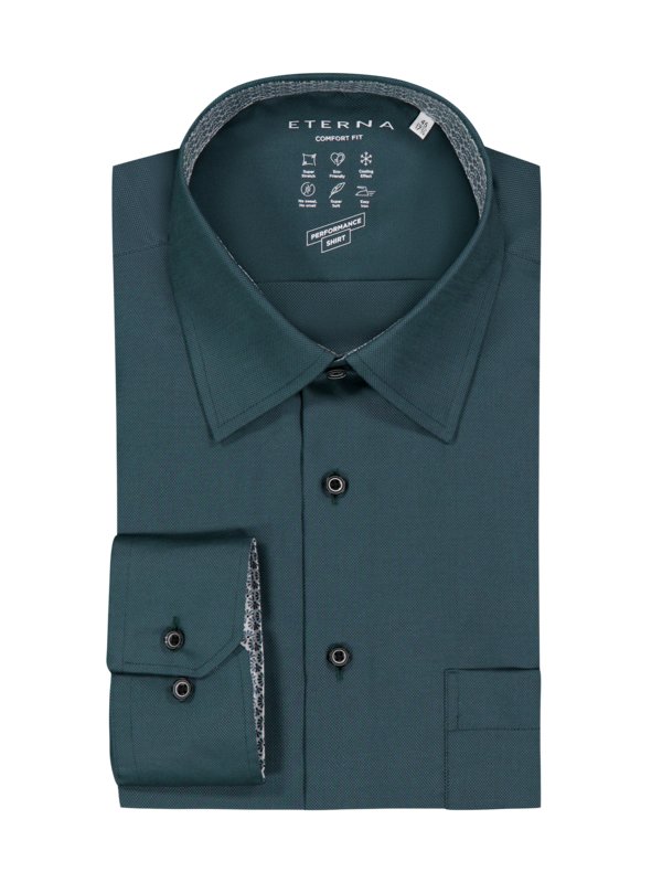 Eterna, Performance košile s podílem strečových vláken, comfort fit Zelená 54